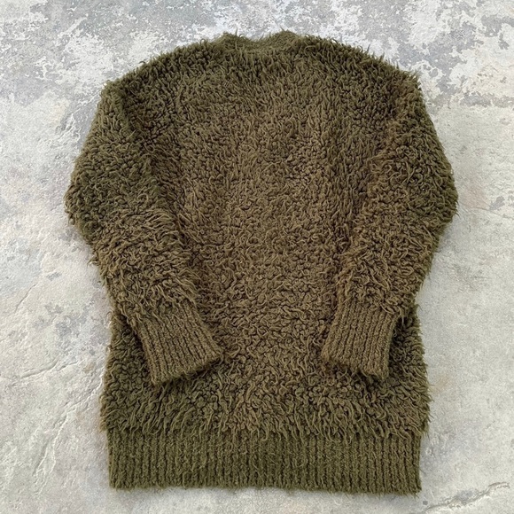 Marni Green Shag Wool Cardigan Sweater - Picture 2 of 15